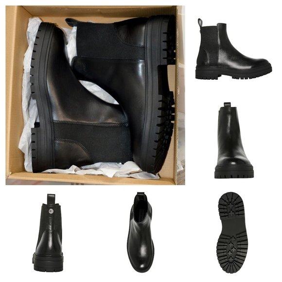 Steve Madden Ladies' Leather Gore‎ Chelsea Boot - Picture 1 of 9